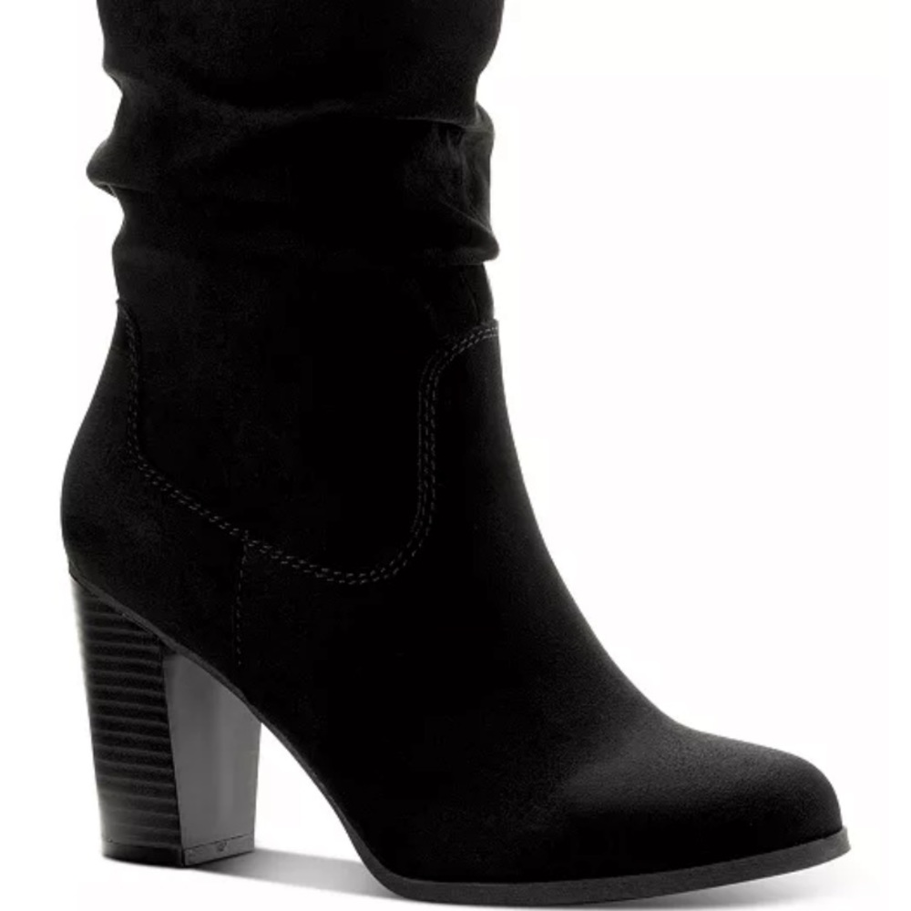 Style & Co Saraa Slouch Black Mid-Shaft Boots Women's 8 7.5
